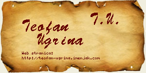 Teofan Ugrina vizit kartica